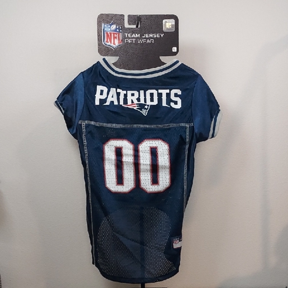 NFL Pet Wear New England Patriots Mesh Jersey Shirt Size Large NWT